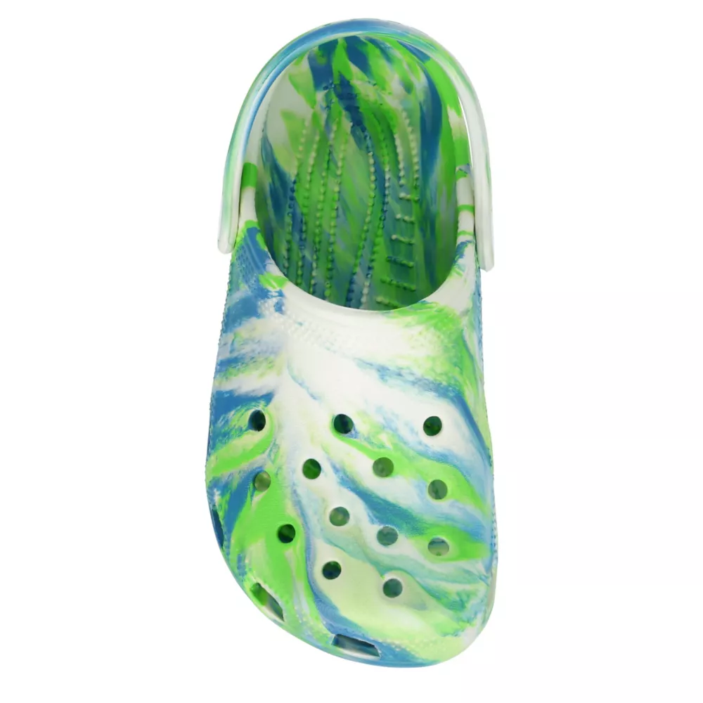 CROCS  BOYS LITTLE-BIG KID CLASSIC GLOW MARBLED CLOG