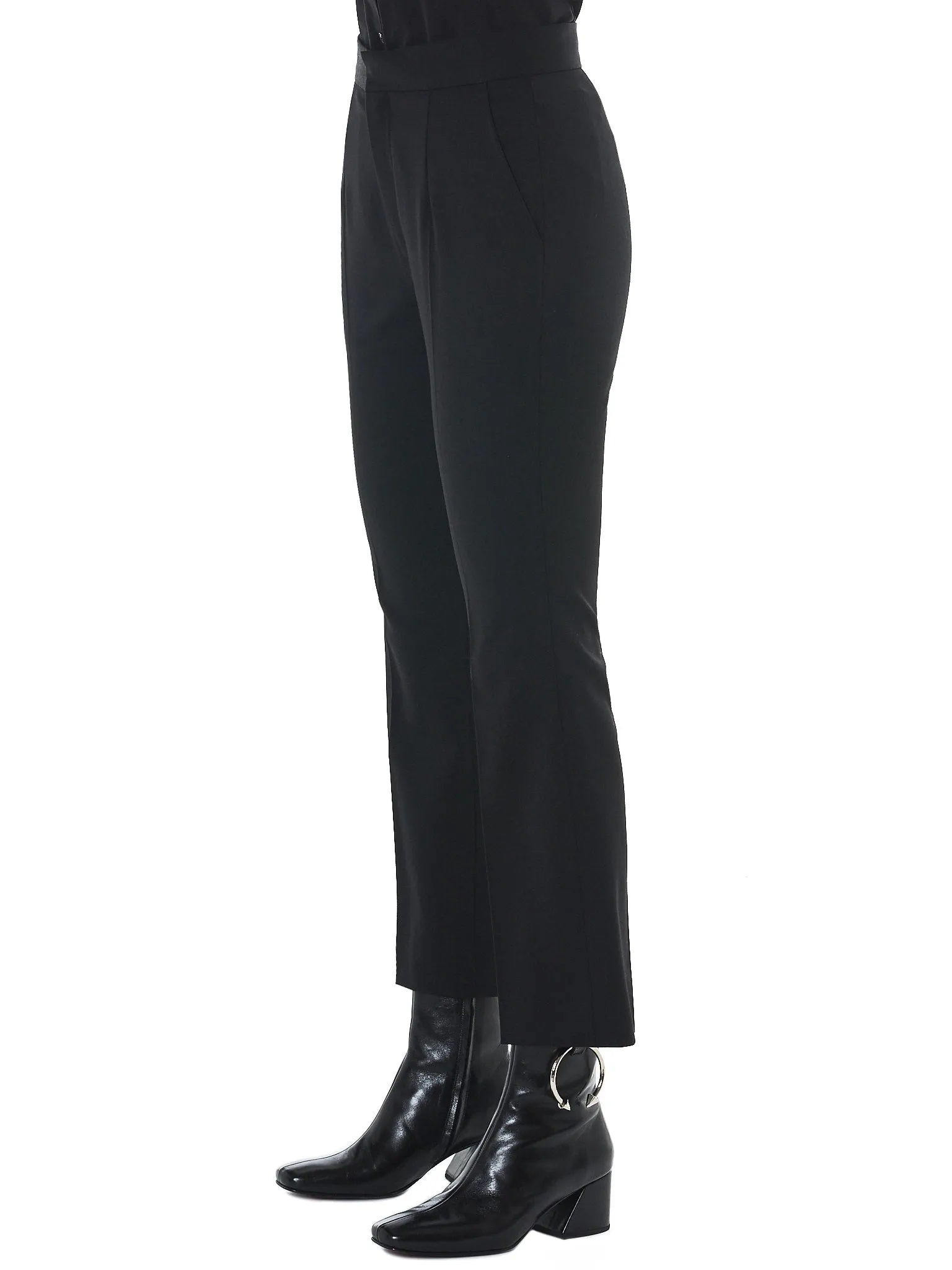 Cropped Slim Trousers (P007-LSW-BLACK)