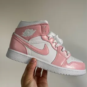 Custom Painted Air Jordan 1 Mid Sneakers