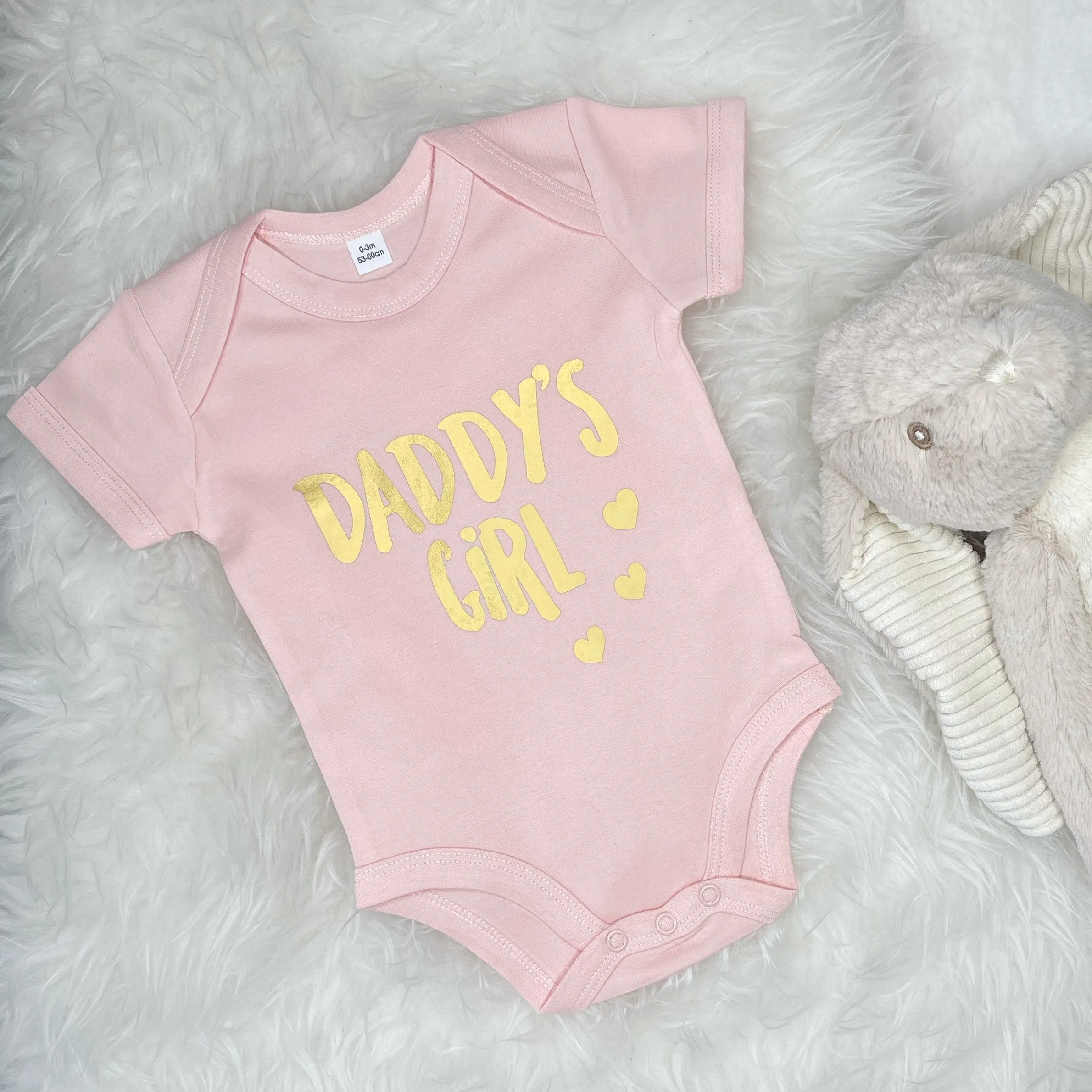 Daddy's Girl Rose Gold Babygrow