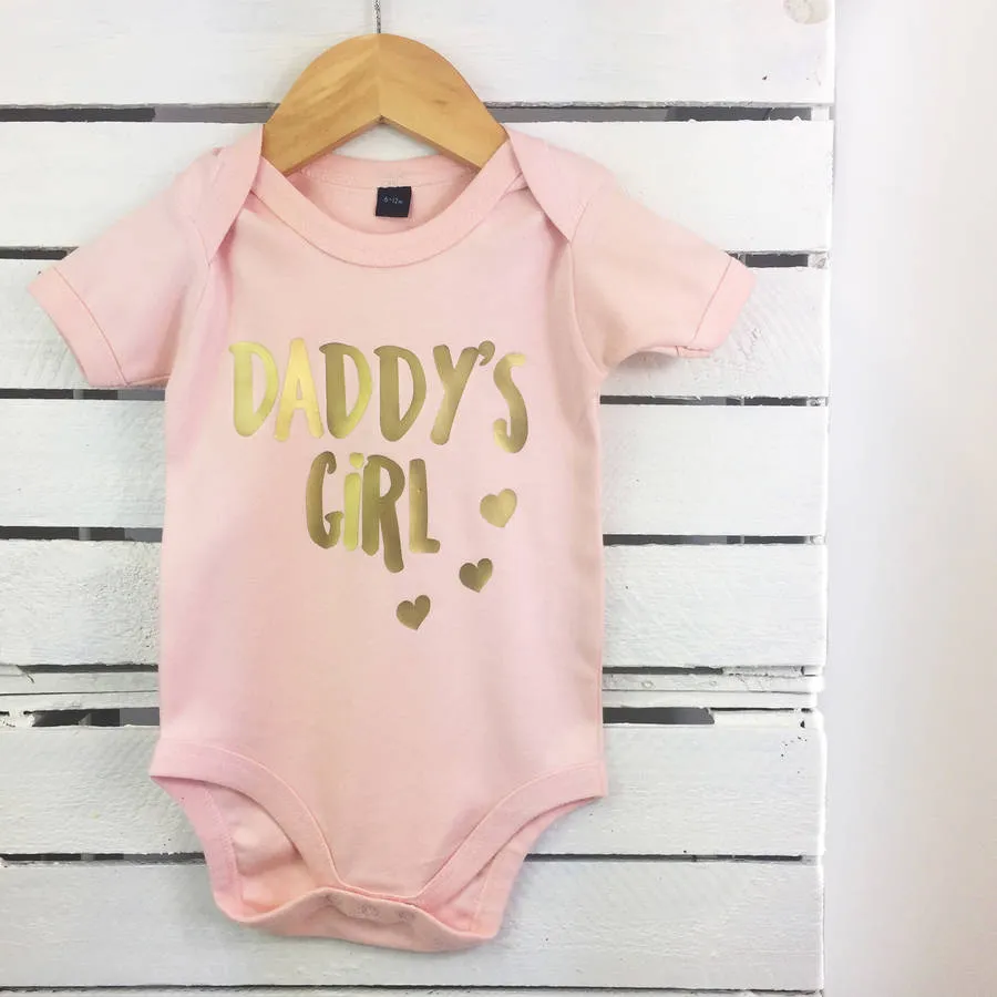 Daddy's Girl Rose Gold Babygrow