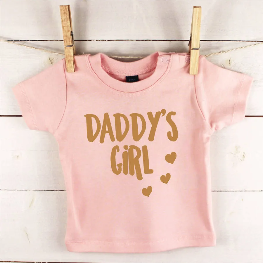 Daddy's Girl Rose Gold Babygrow