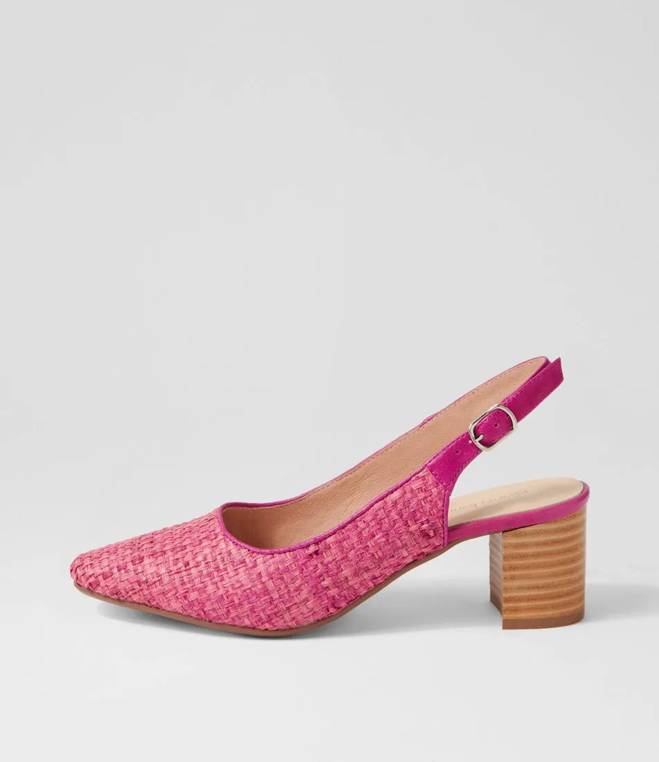 DIANA FERRARI Lexstar Violet Woven Leather Heels