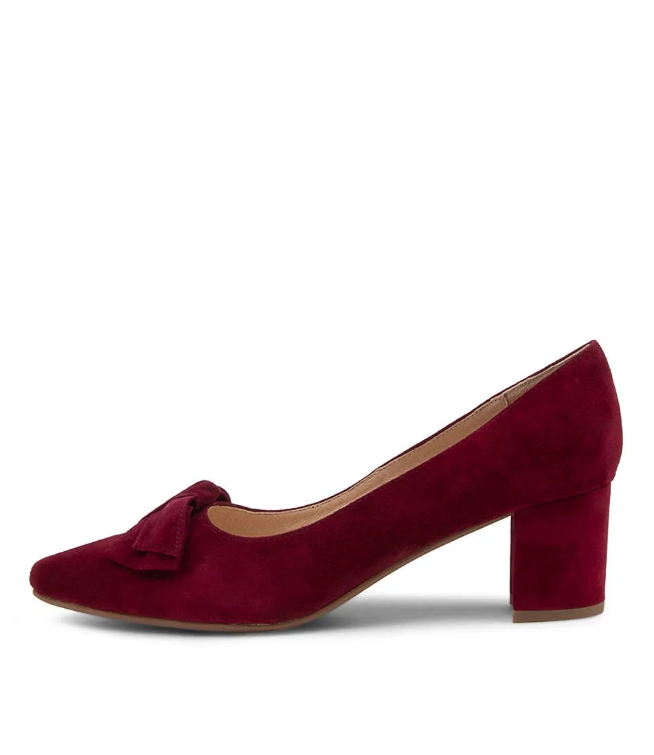 DIANA FERRARI Loet Mulberry Suede Pump Heels