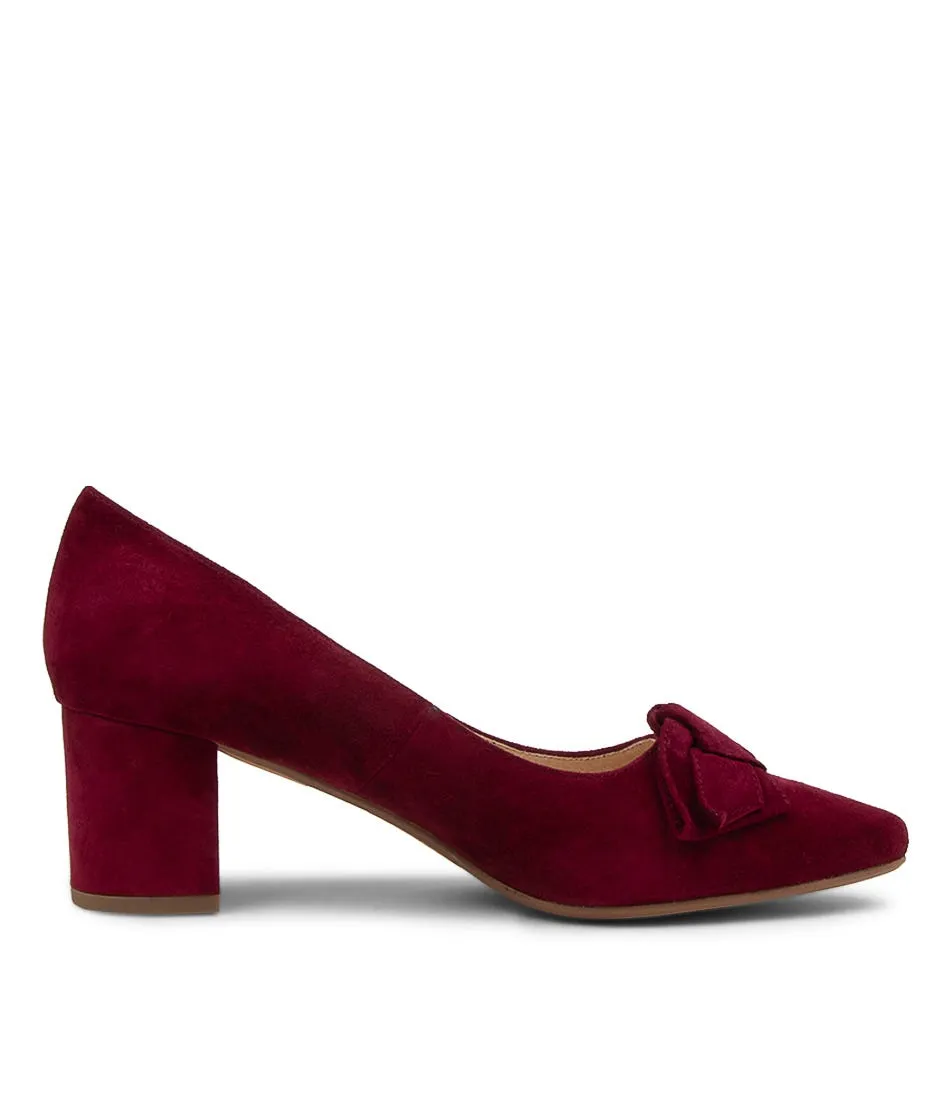 DIANA FERRARI Loet Mulberry Suede Pump Heels