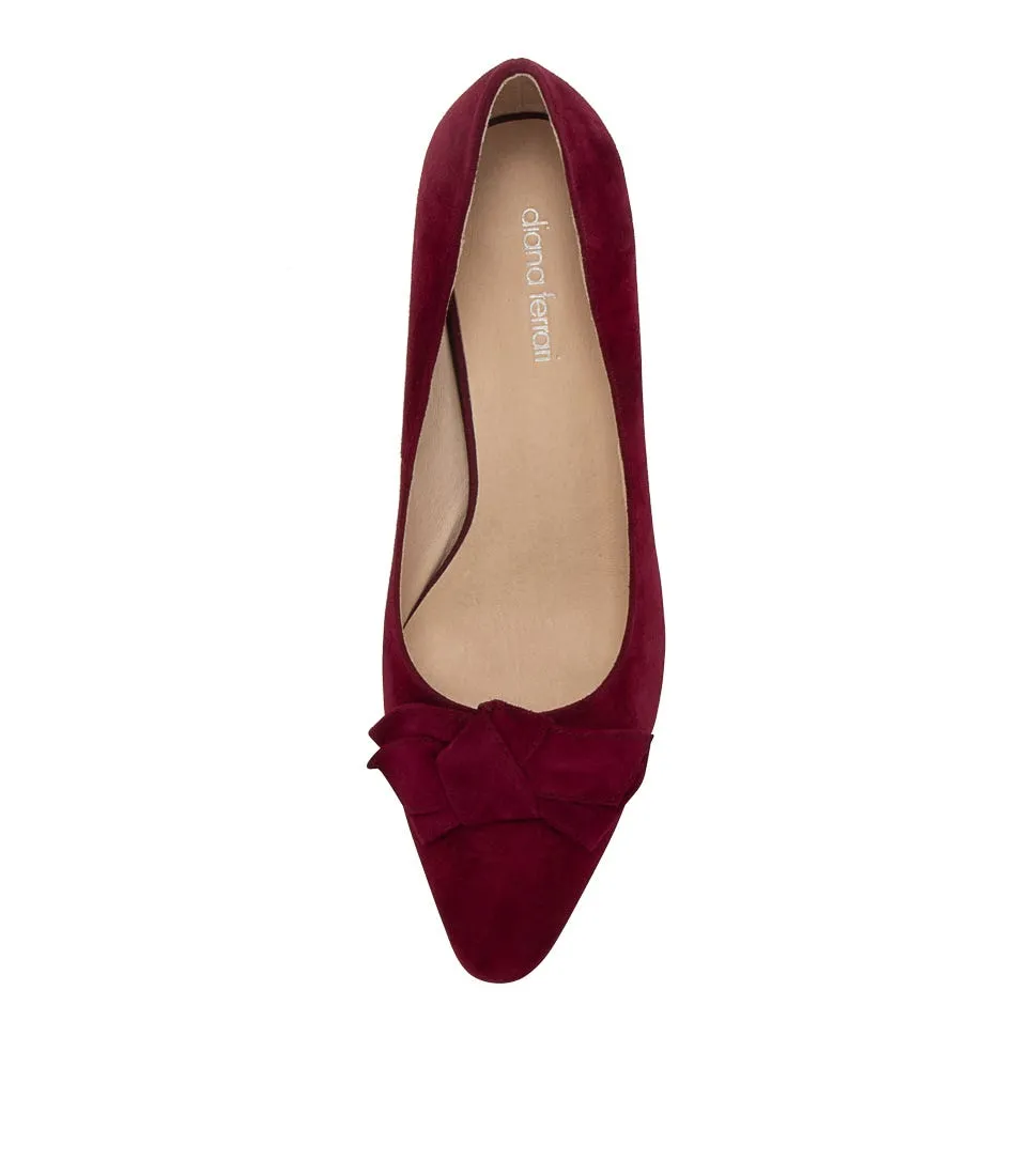 DIANA FERRARI Loet Mulberry Suede Pump Heels