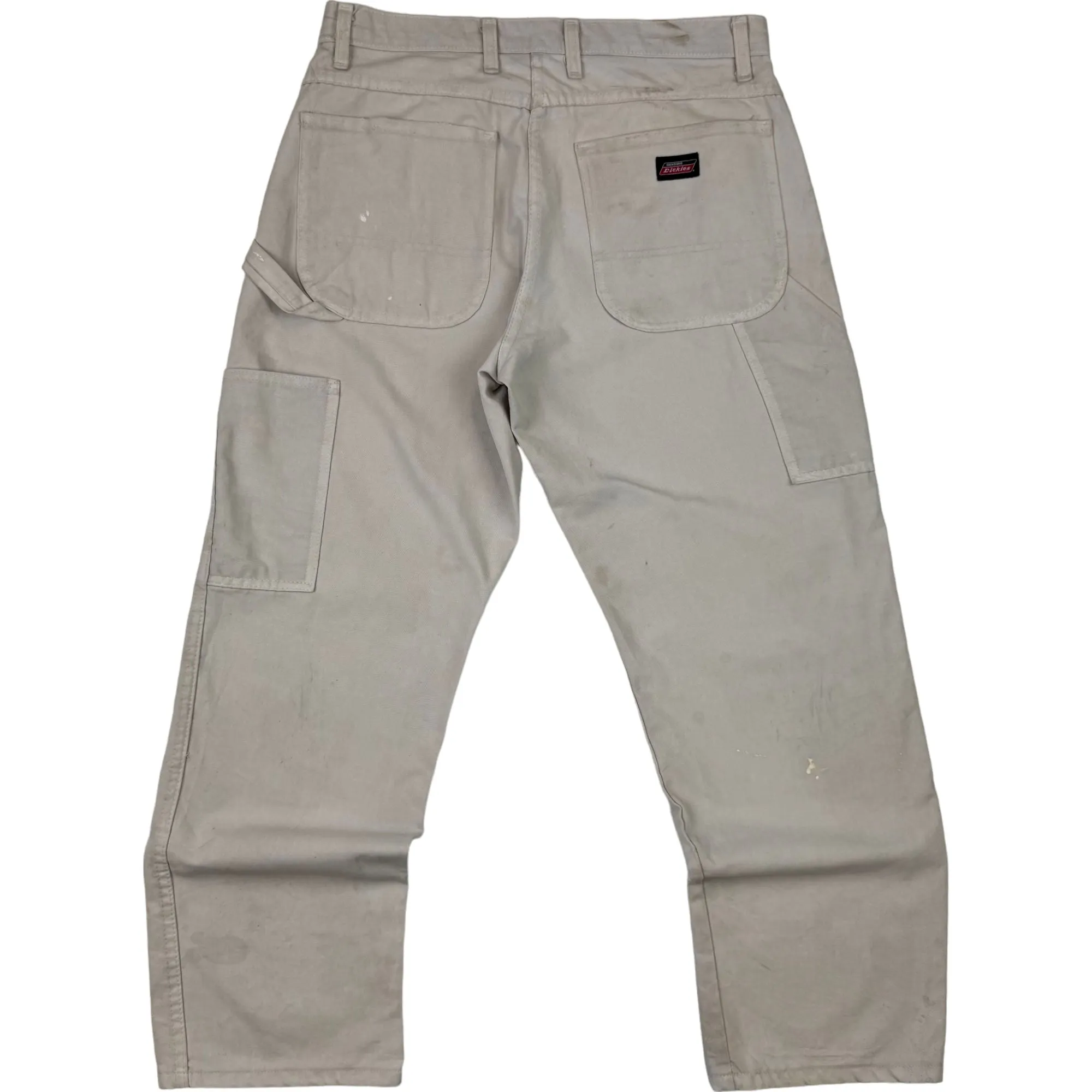 Dickies Distressed Workwear Carpenter Trousers Stone Grey