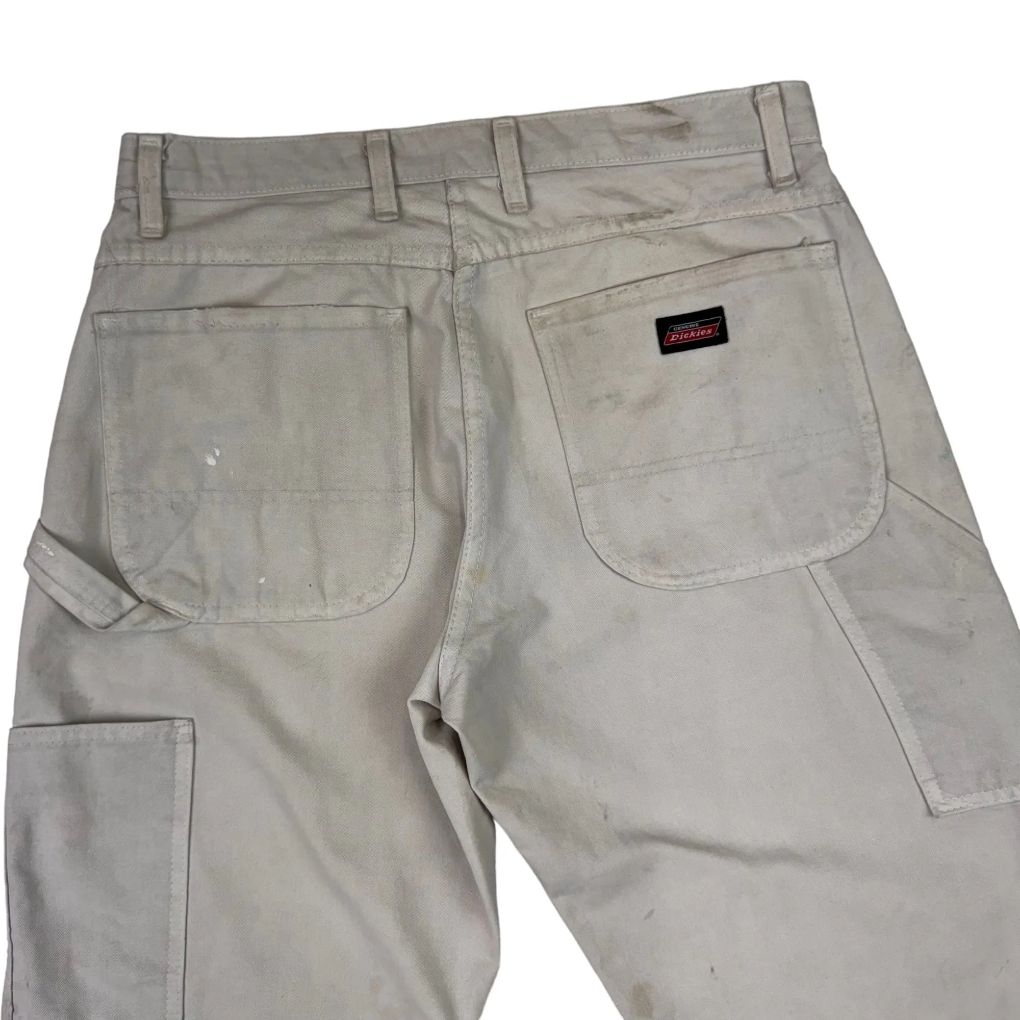 Dickies Distressed Workwear Carpenter Trousers Stone Grey