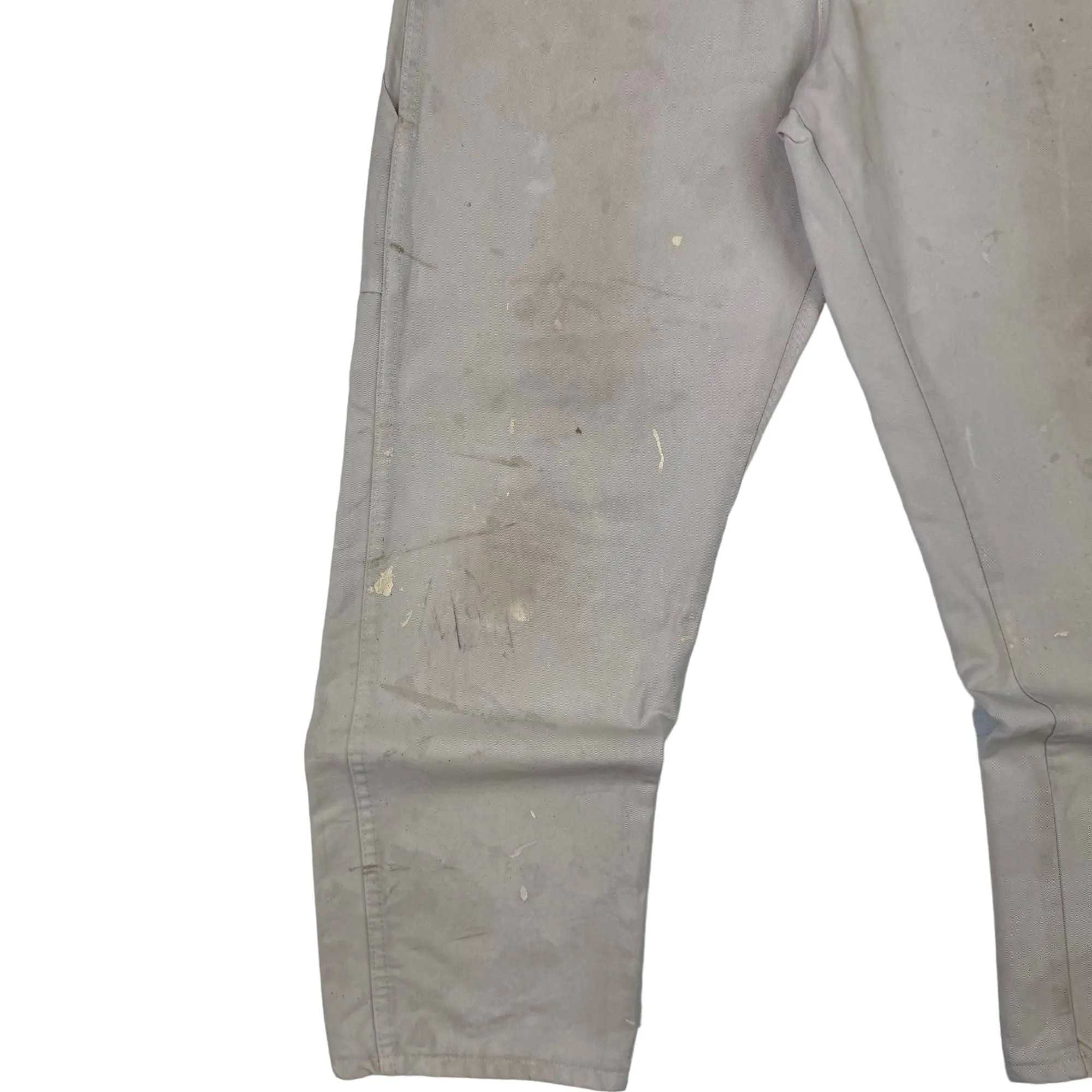 Dickies Distressed Workwear Carpenter Trousers Stone Grey