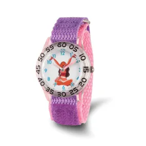 Disney Moana Purple Strap Time Teacher Watch, Acrylic Case, Girls Watch