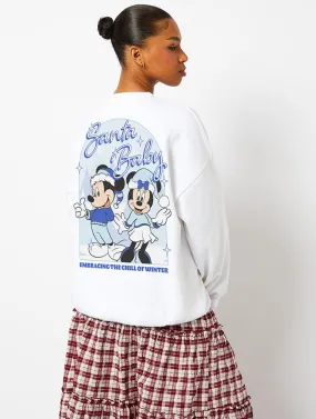 Disney Santa Baby Sweatshirt In Ecru