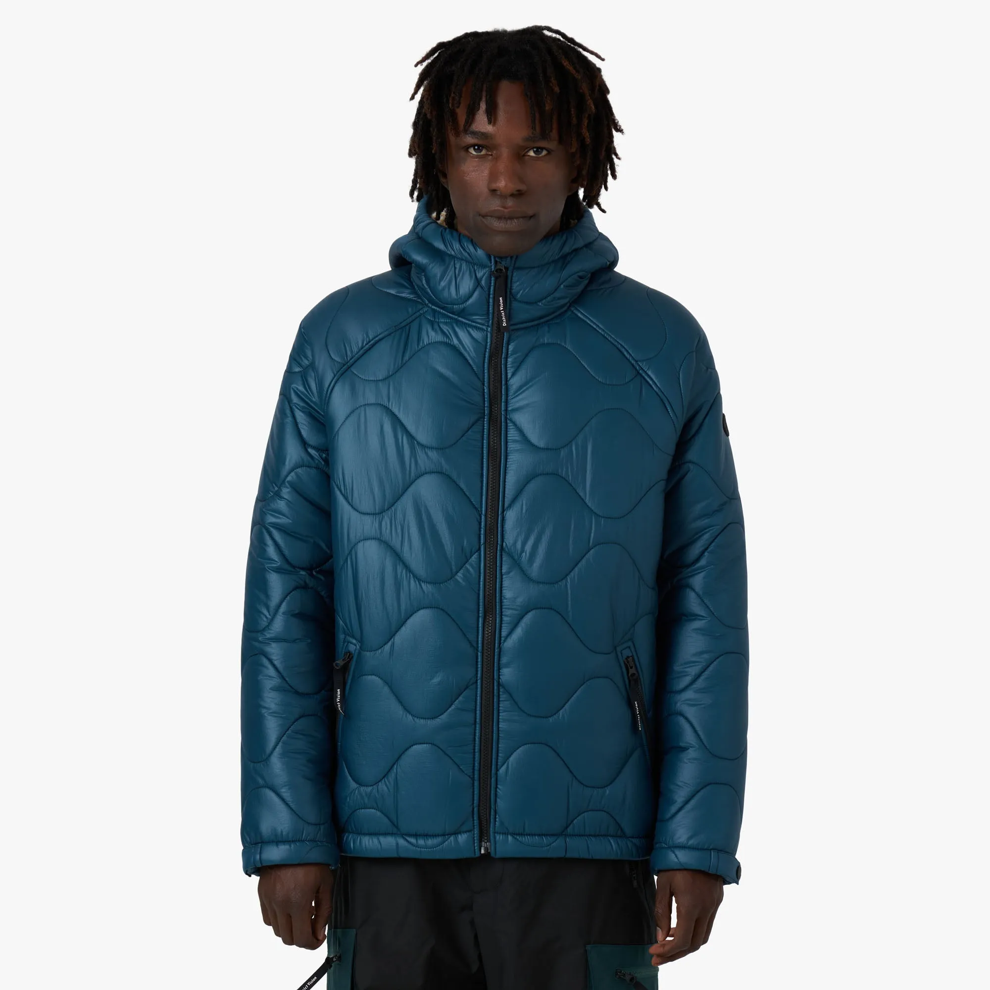 District Vision Quilted Fleece Lined Hooded Jacket / Dusk