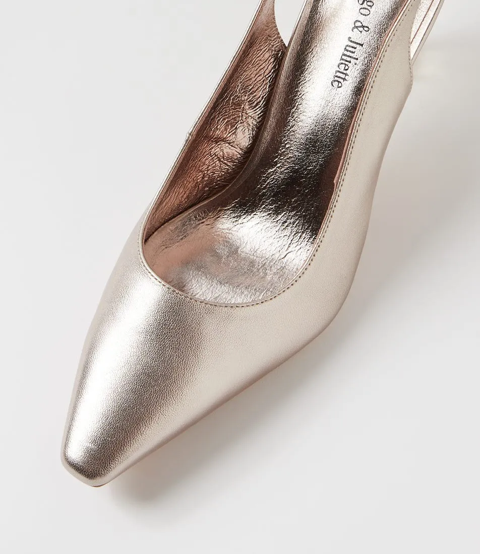 DJANGO & JULIETTE Kordale Platino Leather Heels