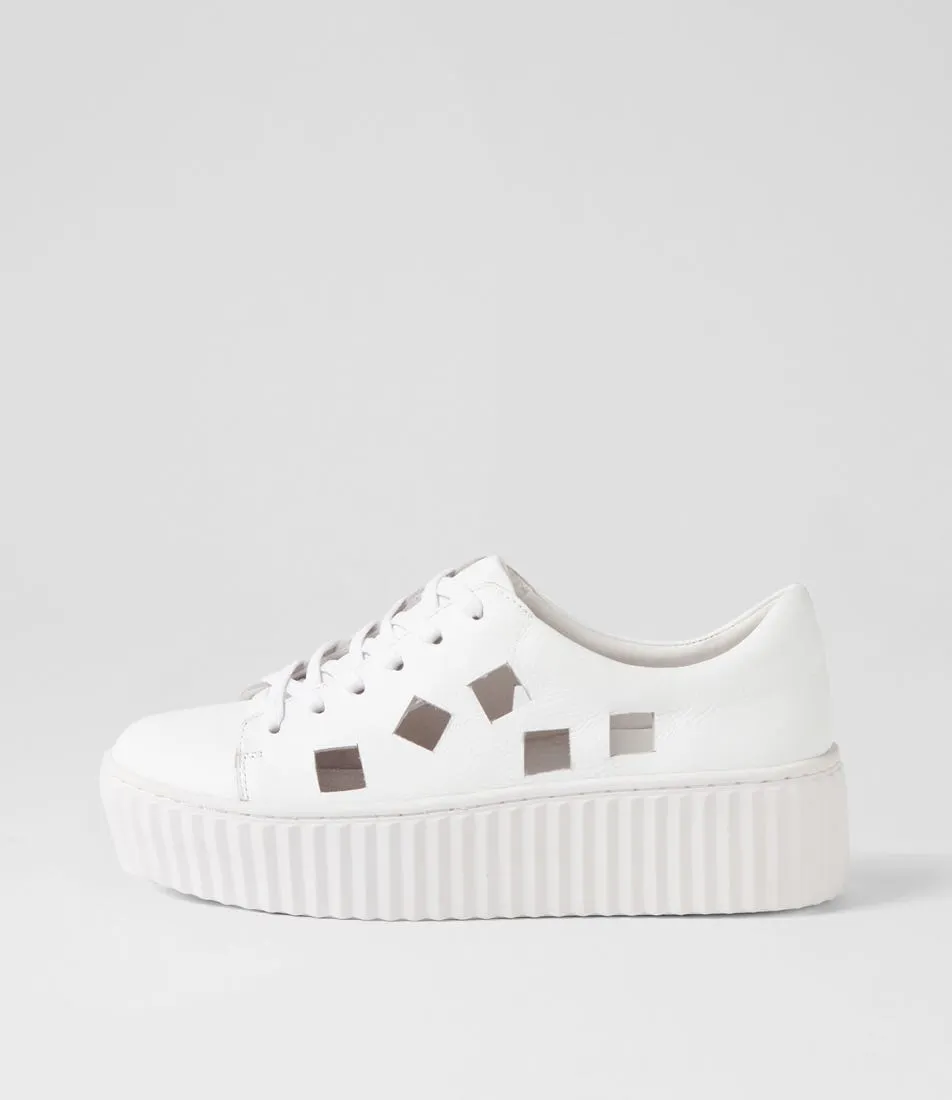 DJANGO & JULIETTE Ulyse White Leather Sneakers