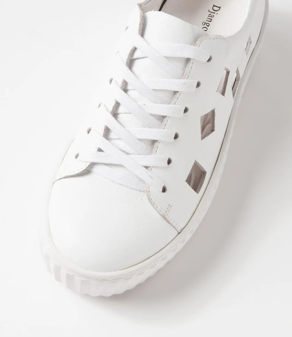 DJANGO & JULIETTE Ulyse White Leather Sneakers