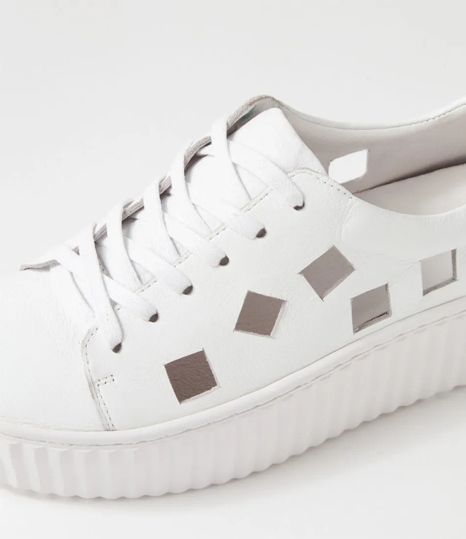 DJANGO & JULIETTE Ulyse White Leather Sneakers