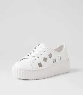 DJANGO & JULIETTE Ulyse White Leather Sneakers