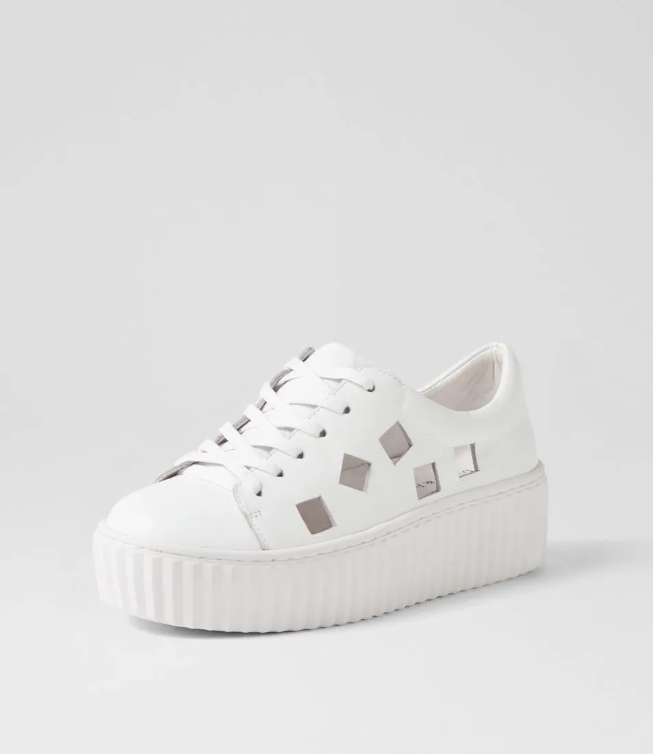 DJANGO & JULIETTE Ulyse White Leather Sneakers