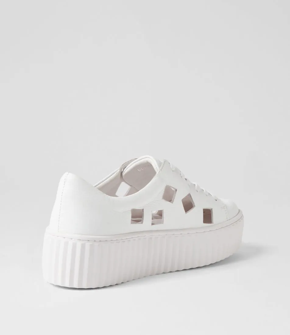 DJANGO & JULIETTE Ulyse White Leather Sneakers