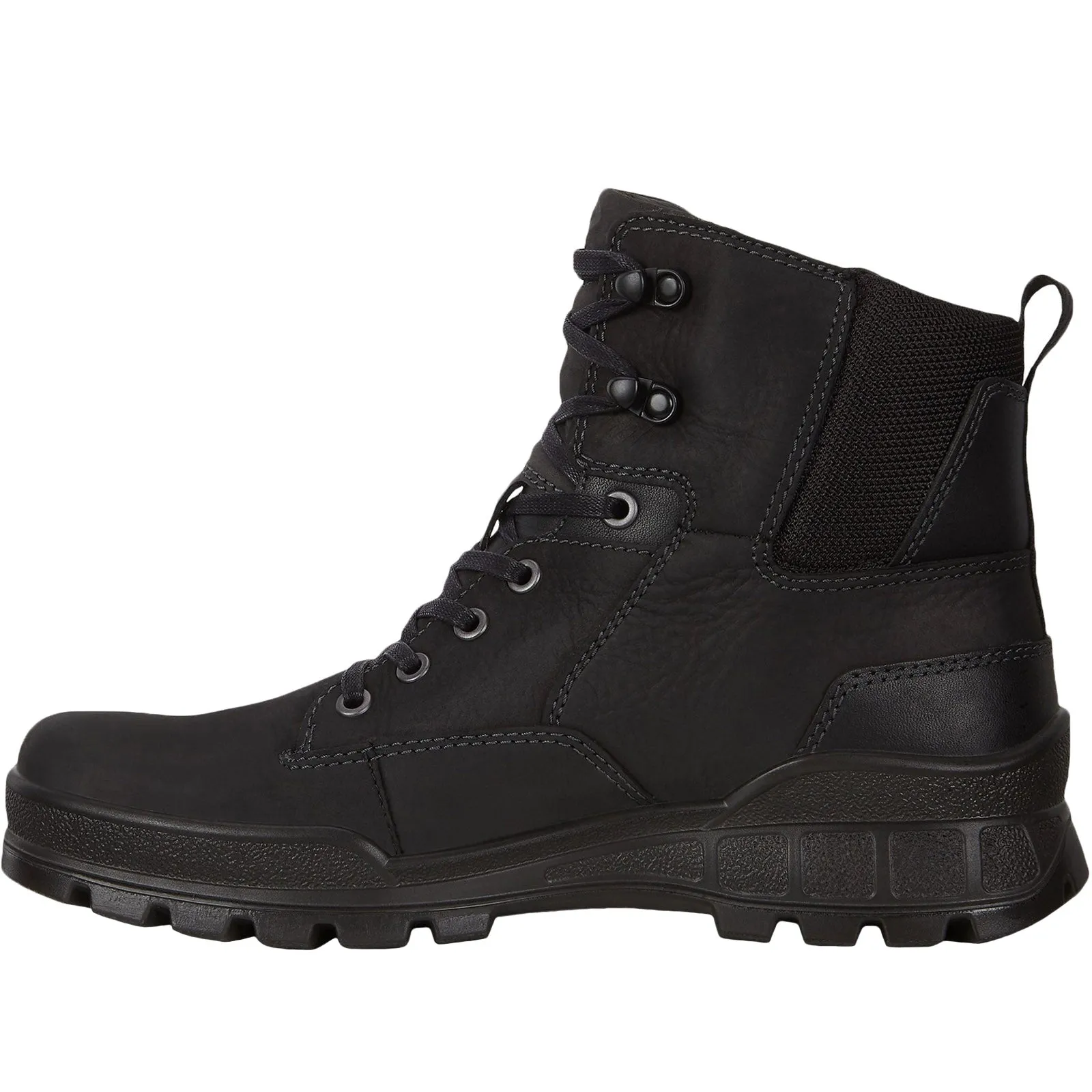 ECCO Mens Track 25 Mid Rise Leather Boots - Black