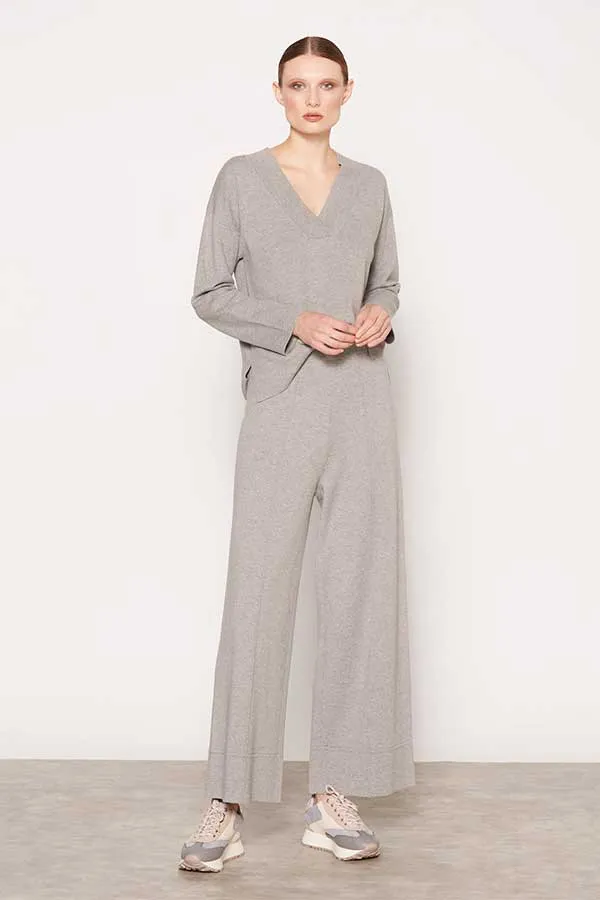 Escorpion GREY WIDE KNIT TROUSERS