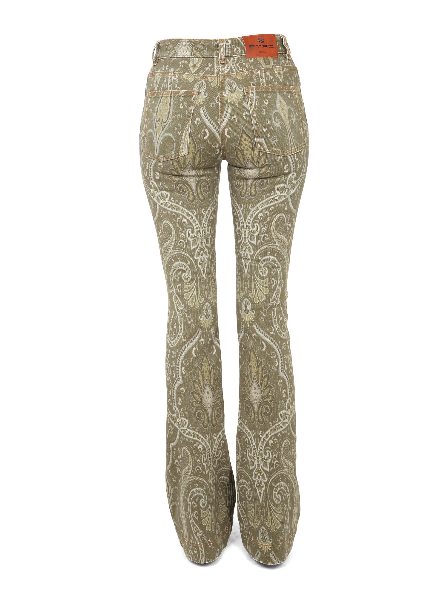 ETRO Paisley Print Cotton Denim Jeans