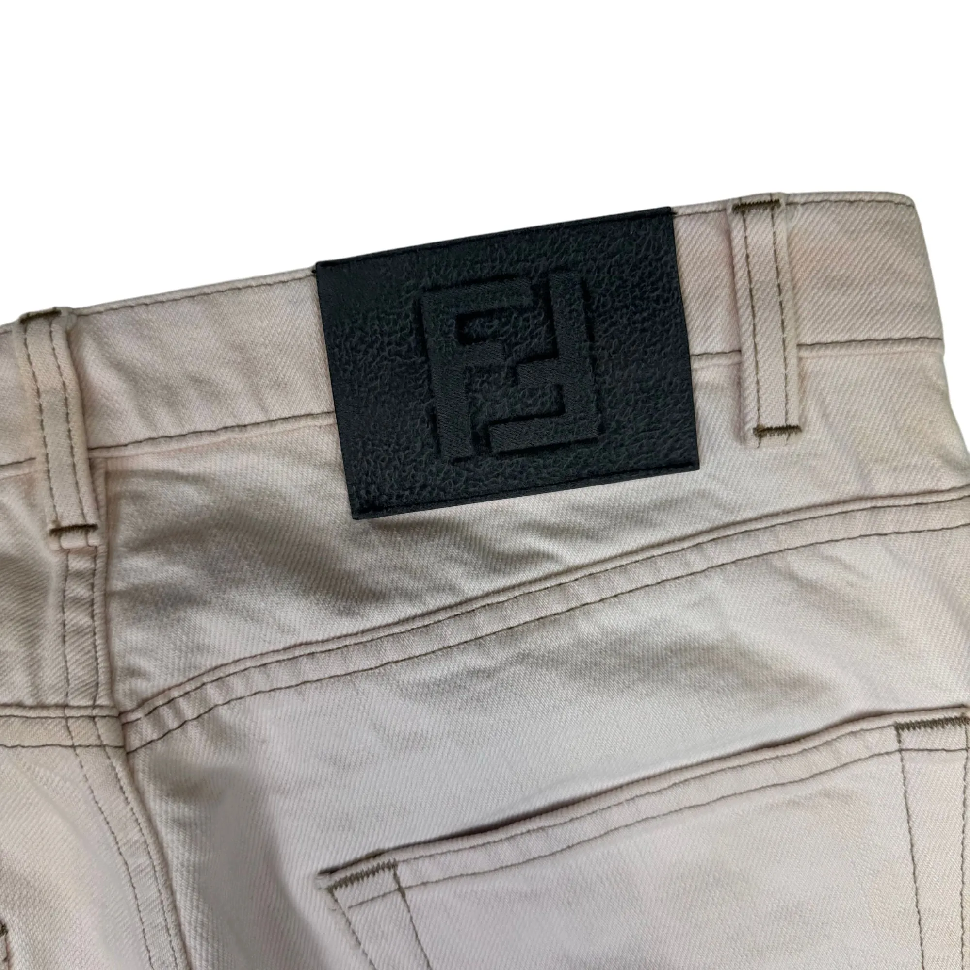 Fendi Denim Jeans Cream Beige