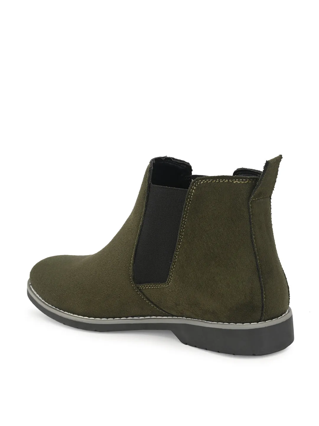 Fentacia Men Black Synthetic Suede Chelsea Boots