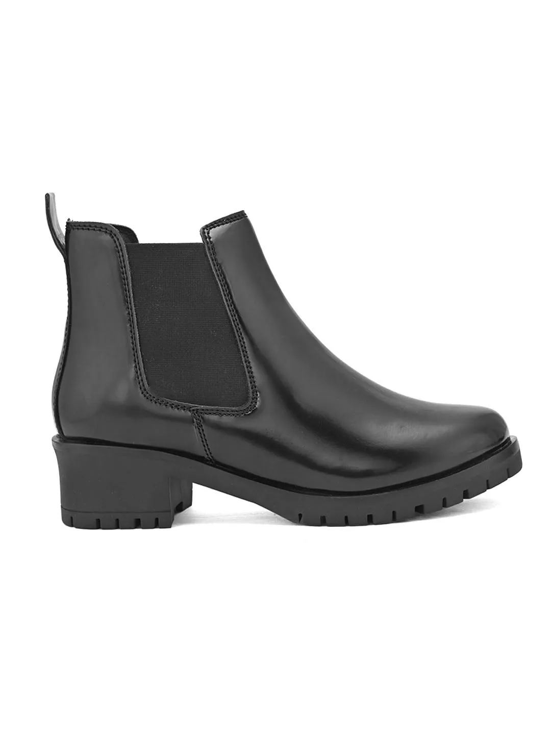 FENTACIA Women Black Solid Chelsea Boots