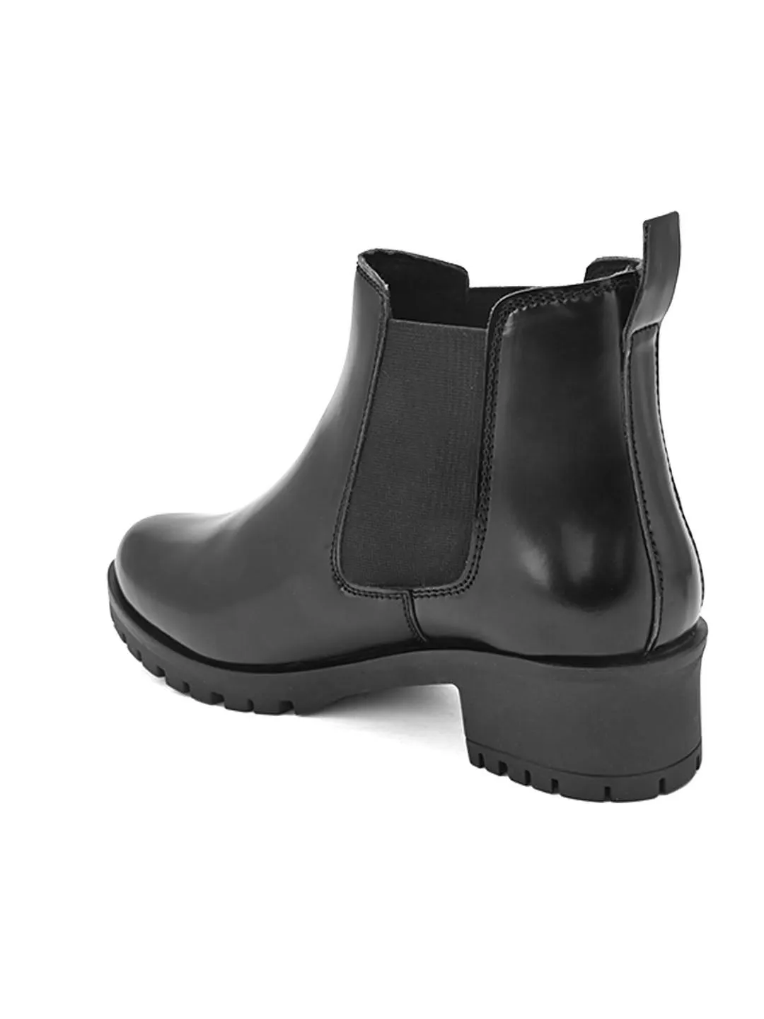 FENTACIA Women Black Solid Chelsea Boots