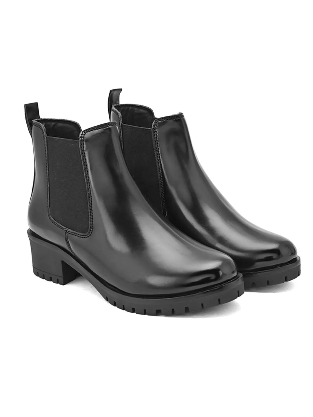 FENTACIA Women Black Solid Chelsea Boots