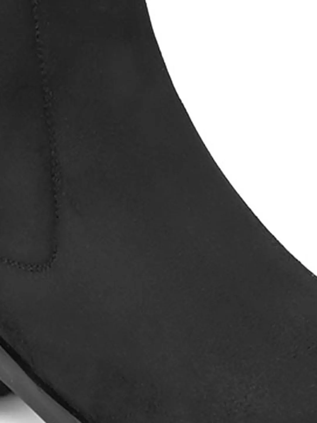 FENTACIA Women Black Suede Chlesea Boots