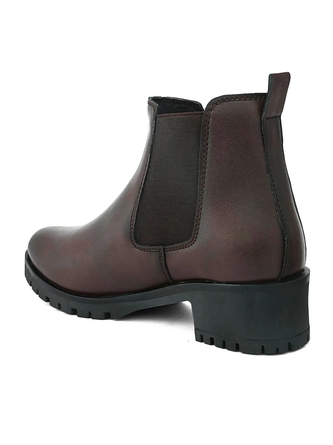 FENTACIA Women Brown Chelsea Boots