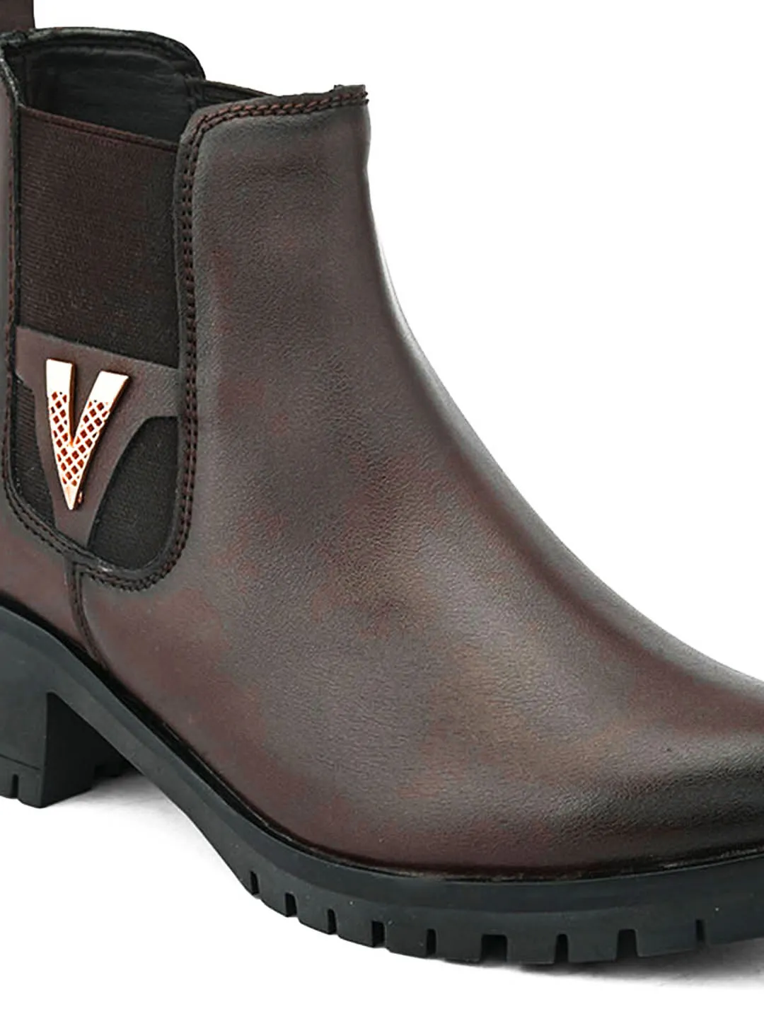 FENTACIA Women Brown Chelsea Boots