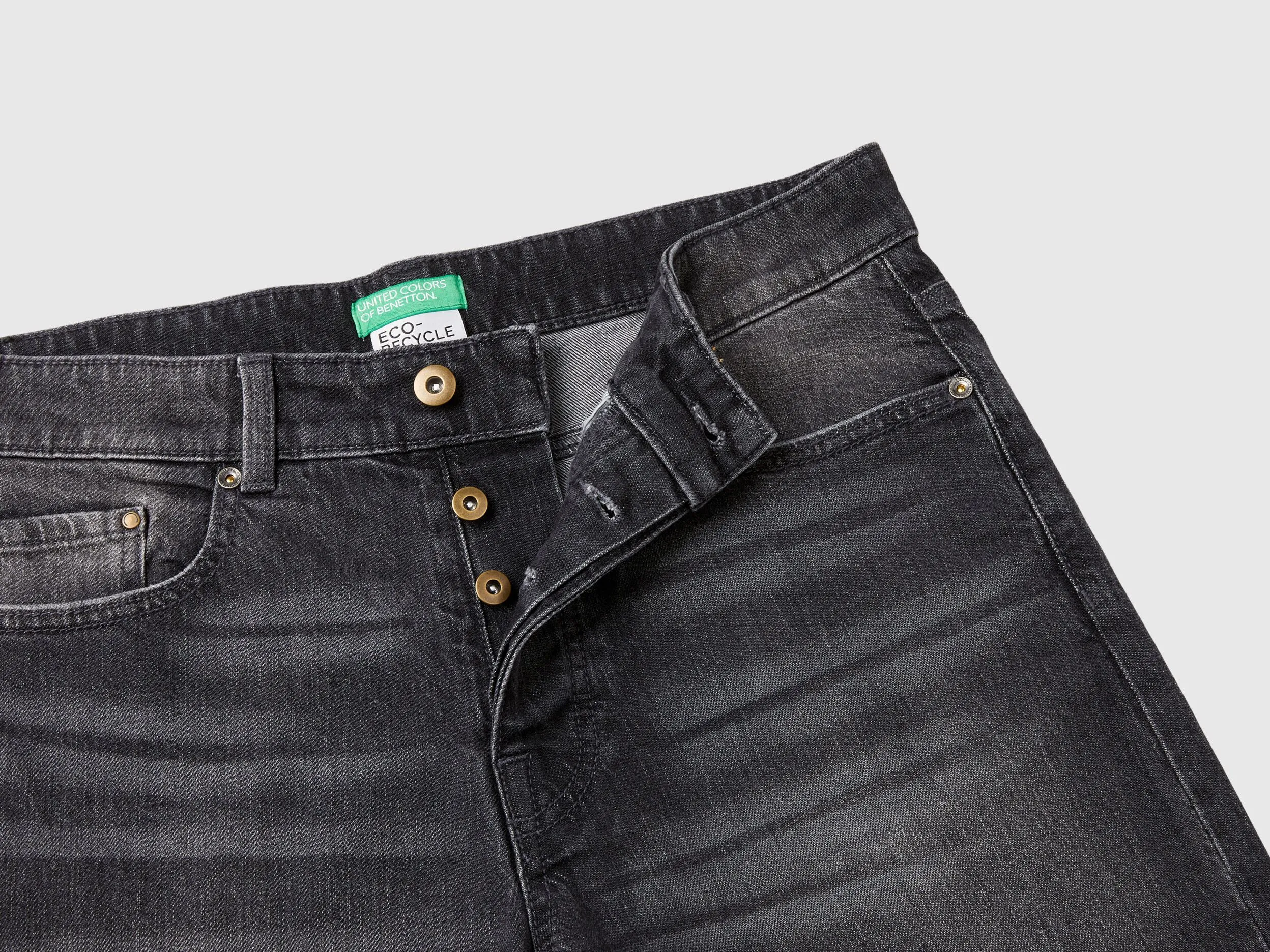 Five pocket slim fit jeans - Black | Benetton