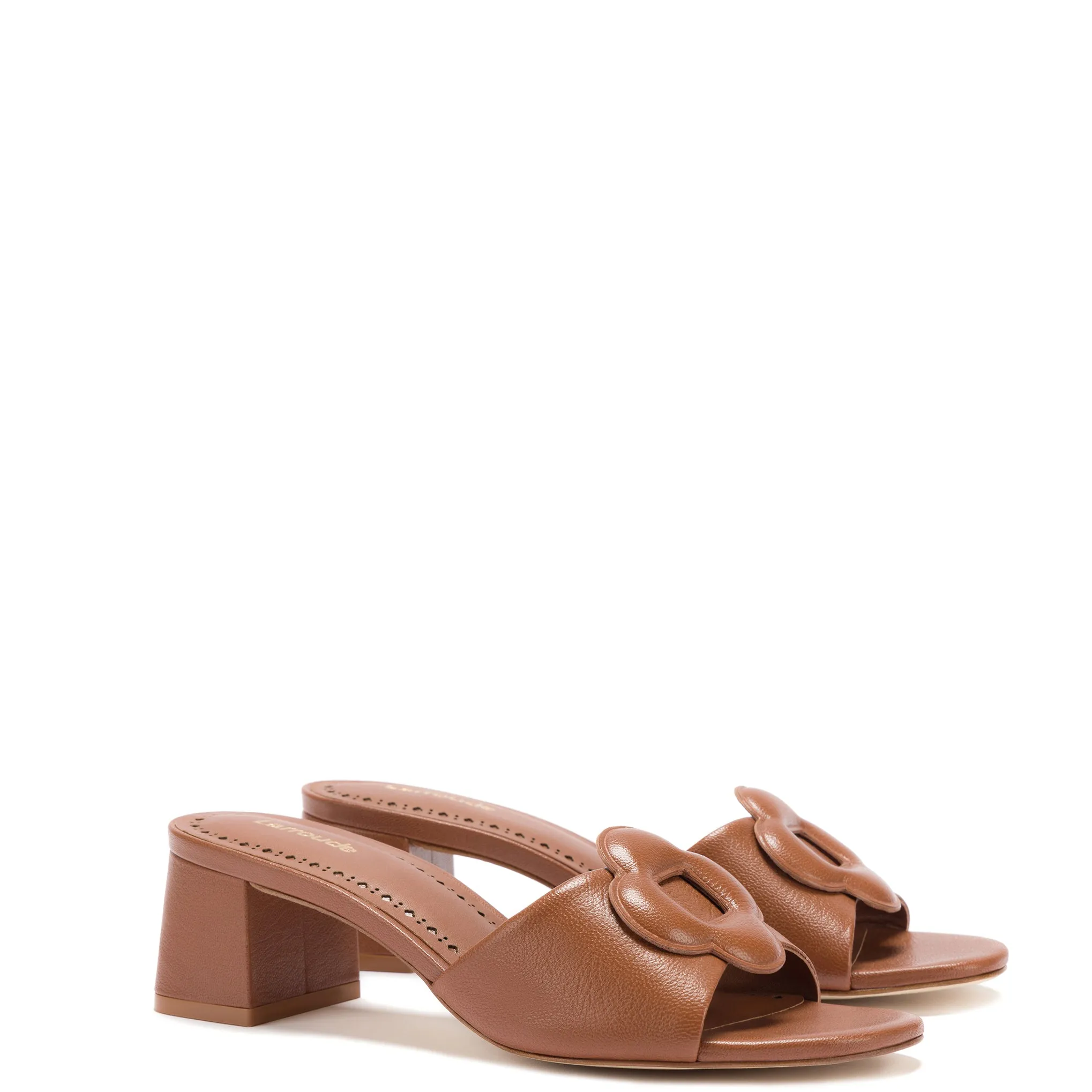 Caramel Leather Flora Mule