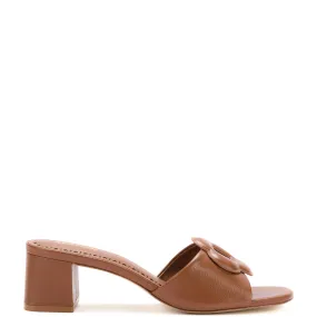 Caramel Leather Flora Mule