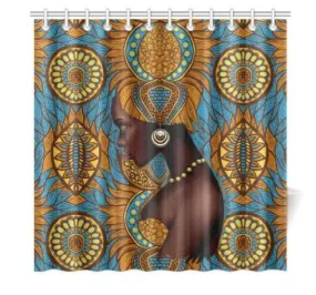 Floral Shower Curtain for Black Girls