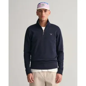 Gant Men's Dark Blue Half Zip Sweatshirt 340827