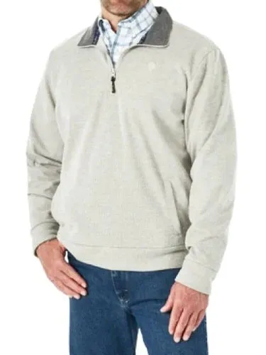 George Strait Grey 1/4 Zip Knit Pullover on Sale