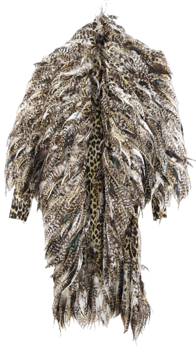 Giambattista Valli Fall 2011 Leopard Feather Dress Cape