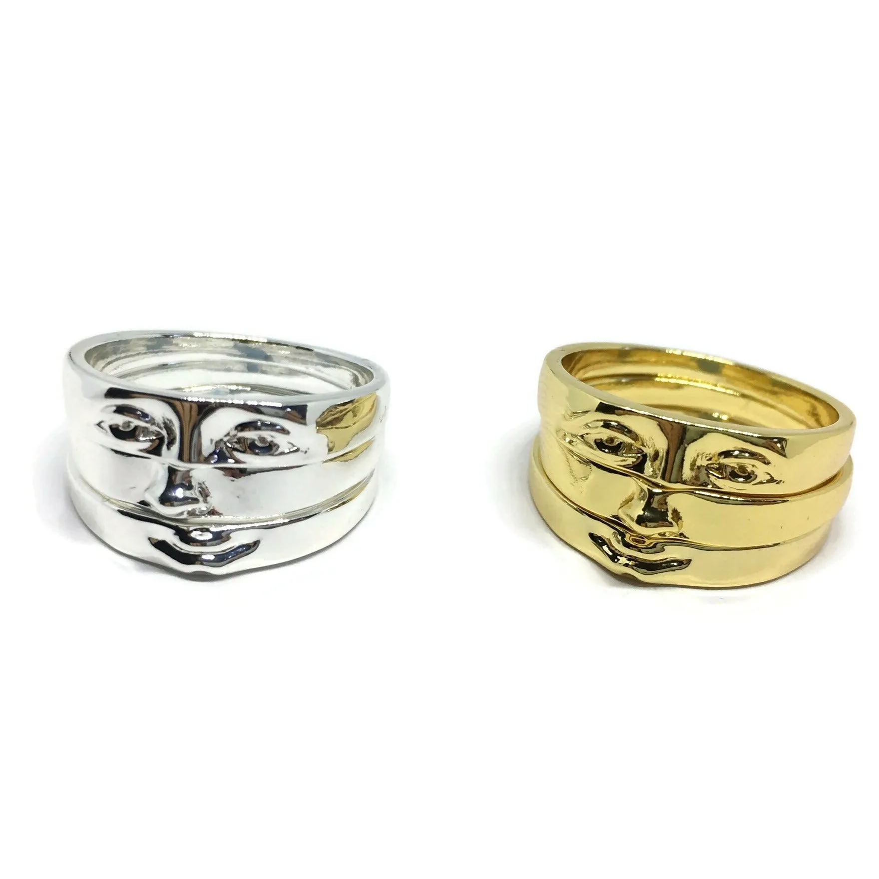 Gifts From The Crypt - Art Deco Face Ring Set