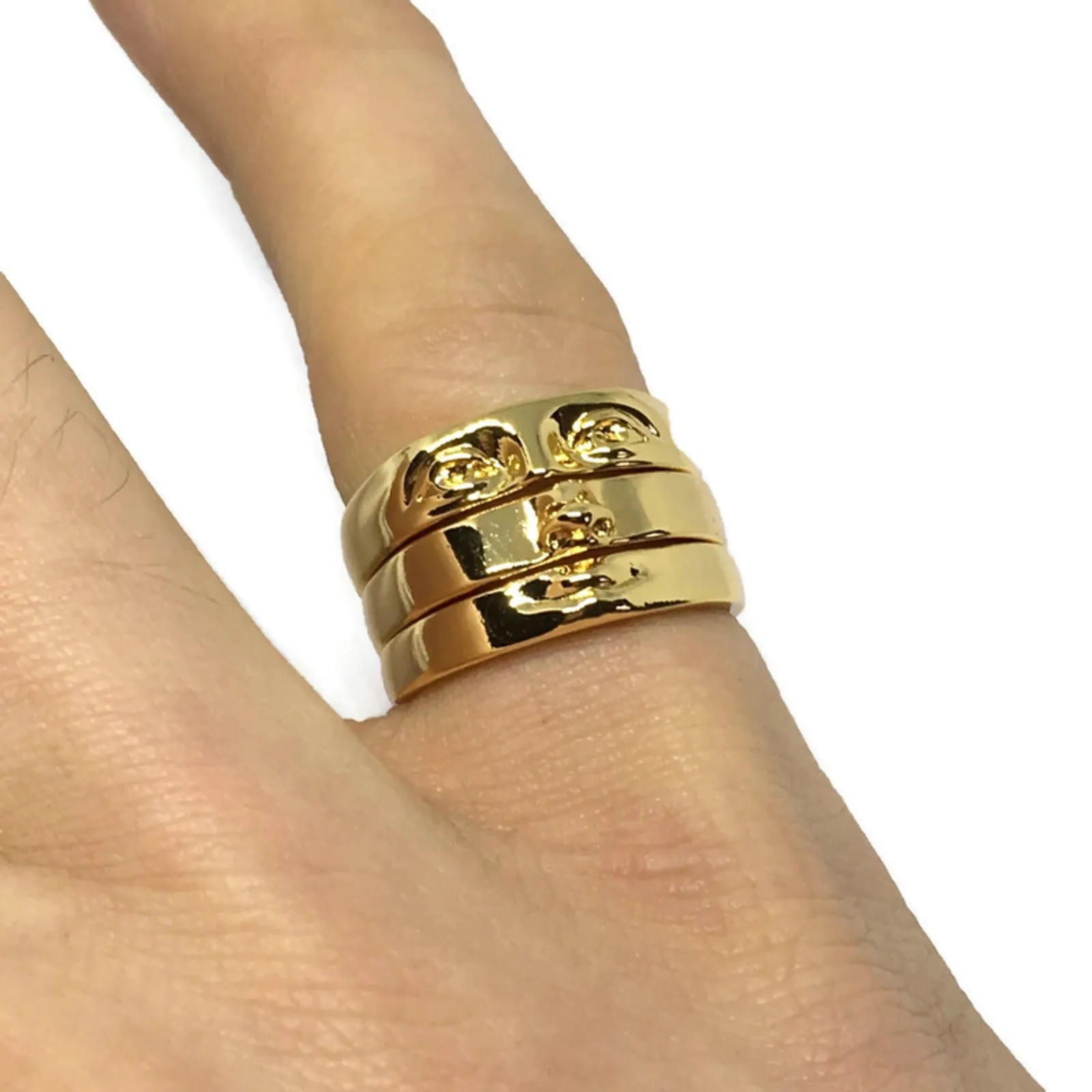 Gifts From The Crypt - Art Deco Face Ring Set