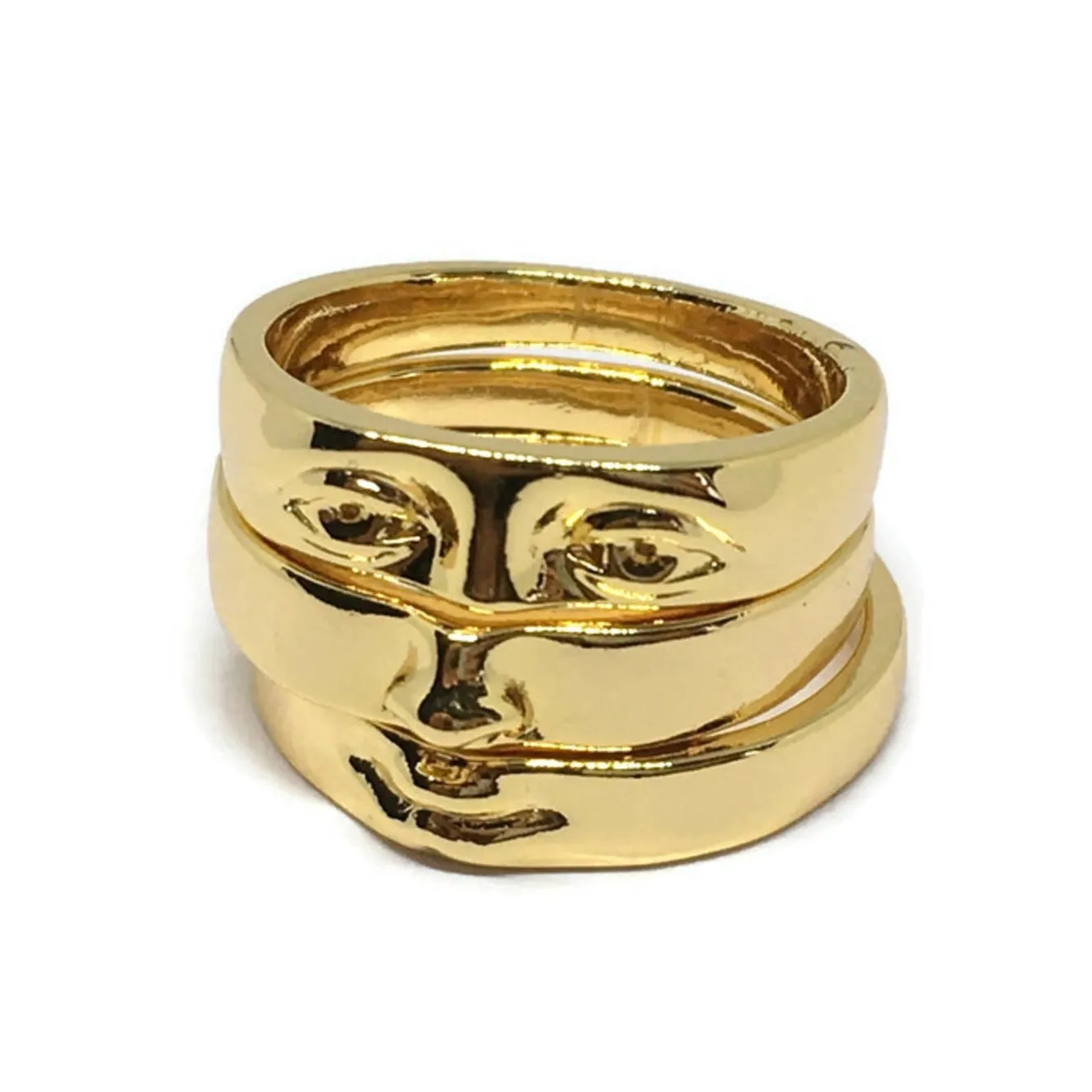 Gifts From The Crypt - Art Deco Face Ring Set