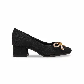 Girls Black Fancy Pumps KD0917