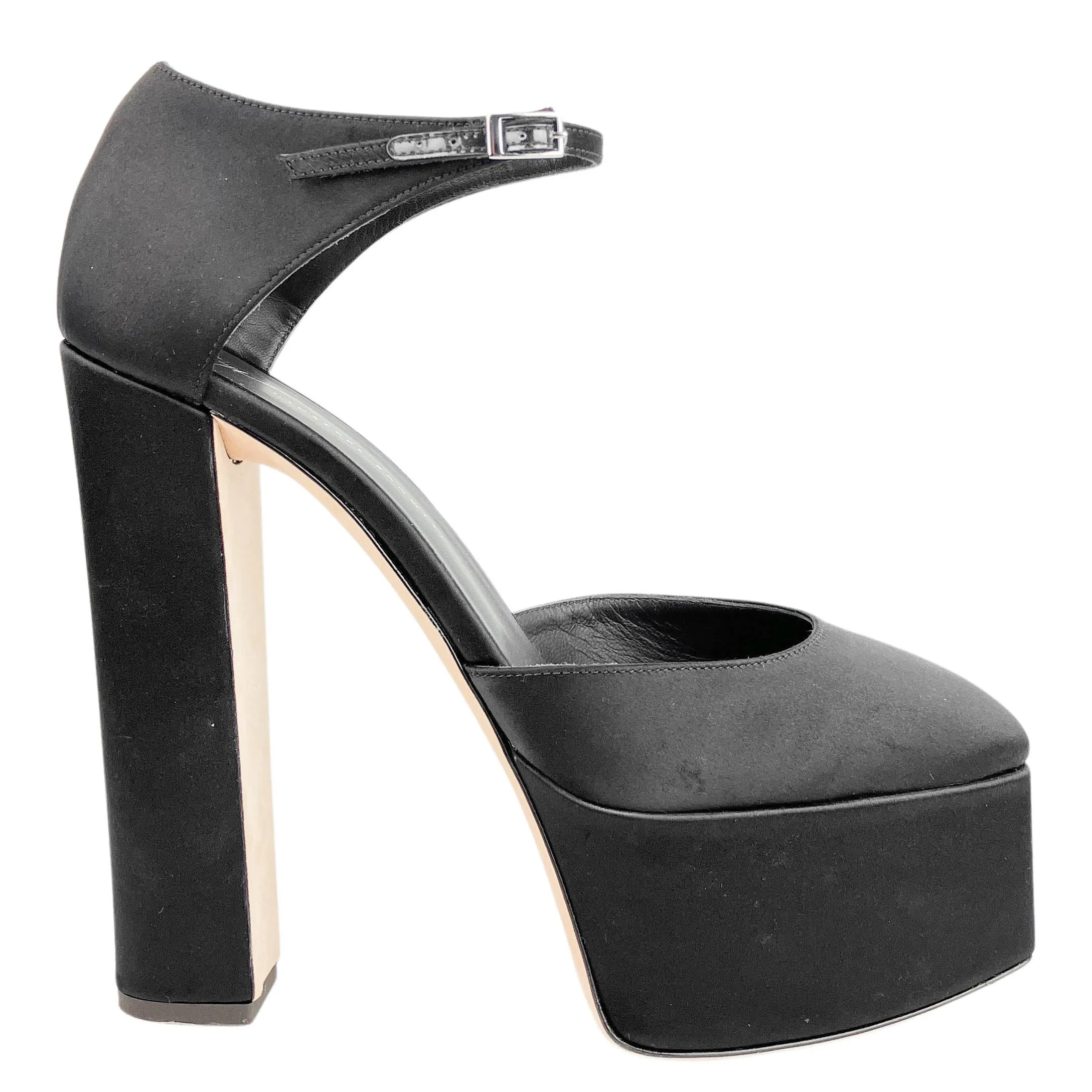 Giuseppe Zanotti Satin Platforms in Black