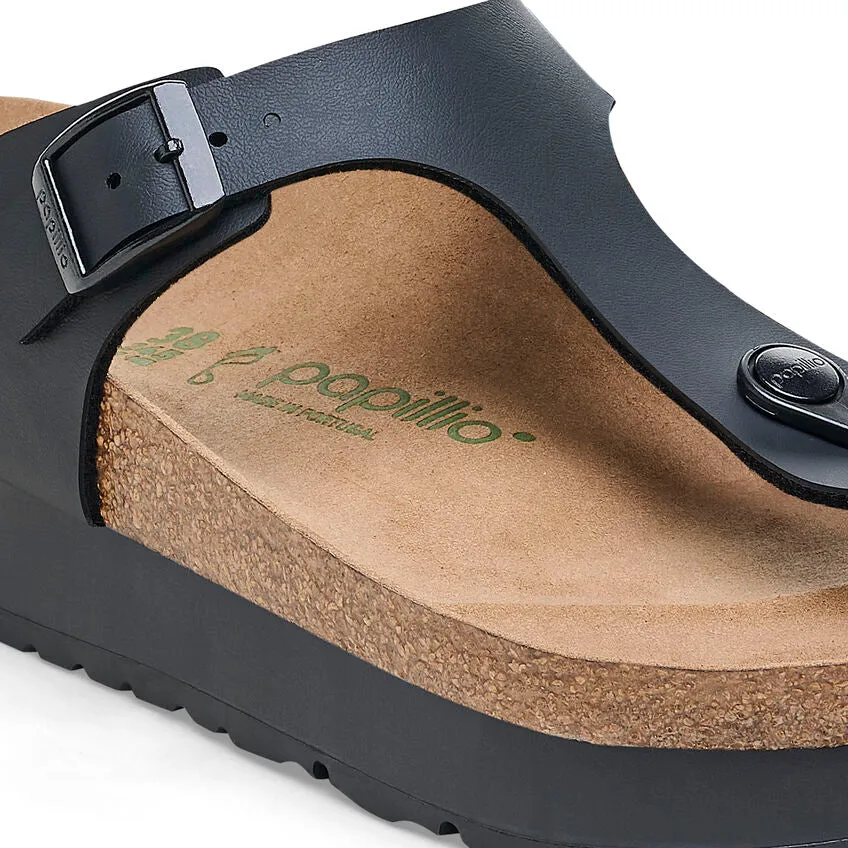 Gizeh Platform Vegan - Black Birko-Flor||Gizeh plateforme véganes - Birko-flor noir