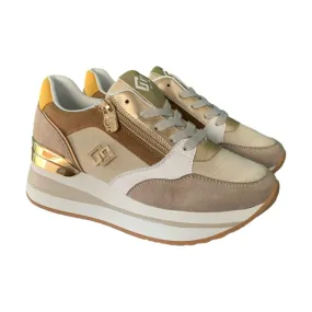 Gold & Gold GB836 Women's Beige Sneakers