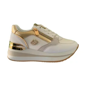 Gold GB836 Women's White Sneakers