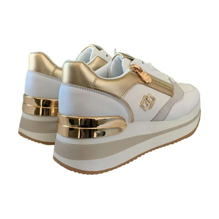 Gold GB836 Women's White Sneakers